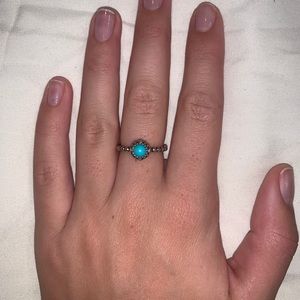 Blue stone Pandora ring
